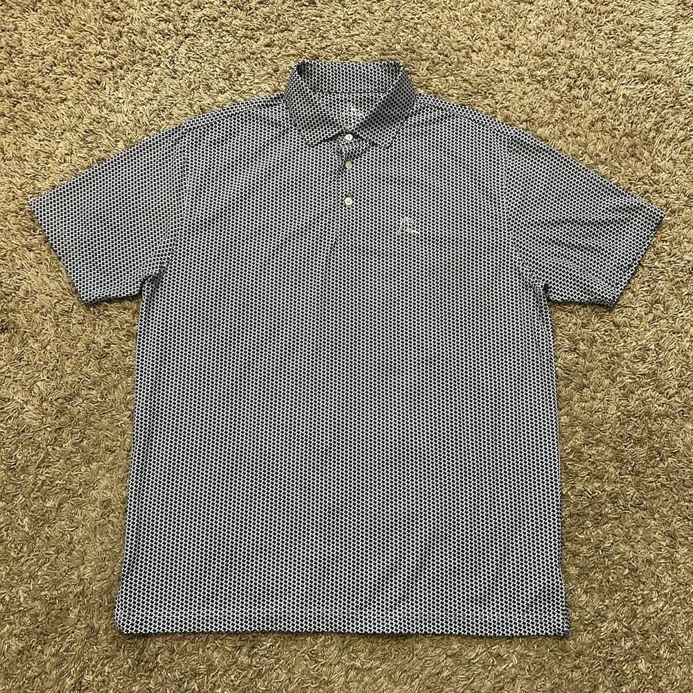 Rhoback Don’t Mess Texas Full Print Golf Performance Polo Button Up Shirt Large - Picture 3 of 5